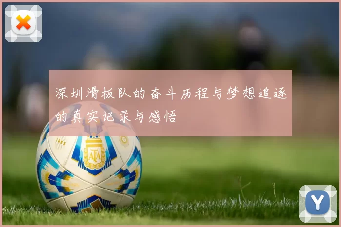 深圳滑板队的奋斗历程与梦想追逐的真实记录与感悟