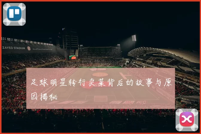 足球明星转行卖菜背后的故事与原因揭秘